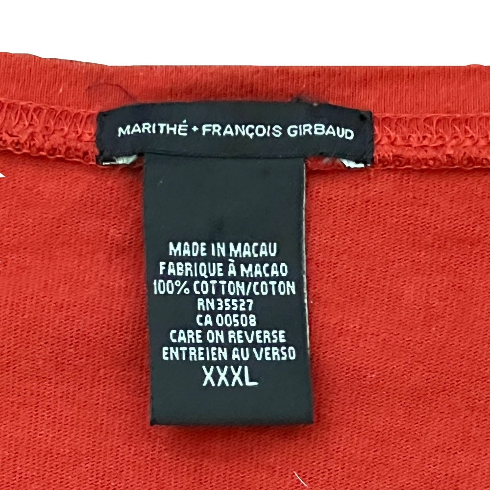 Marithe Francois Girbaud‎ Y2K Mens T-Shirt 3XL Red Hip Hop 90s Streetwear Urban - Picture 5 of 9